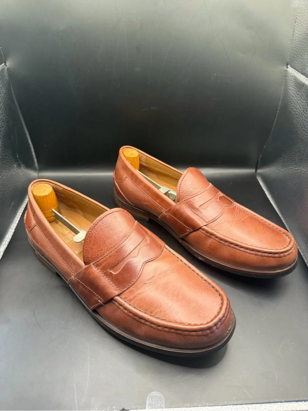 Cole Haan Brown Leather Penny Loafers Men’s Size 8.5 Classic Dress Shoes